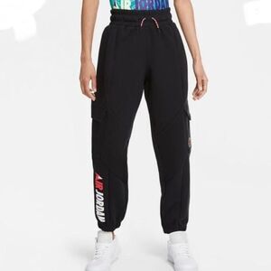 AIR JORDAN WOMENS WINTER UTILITY FLEECE PANTS Black Small MSRP $110 NWOT